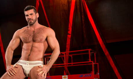 Famous americans, husky guy Billy Santoro and bear Hunter Marx in hot homosexual action