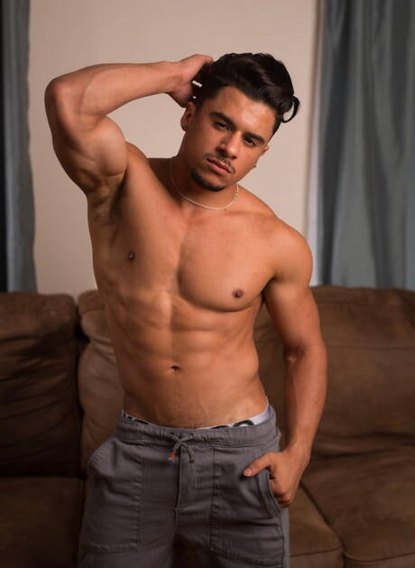 Nice american buddies husky guy Armond Rizzo and strongman Roman Todd get naked and showing tight ass