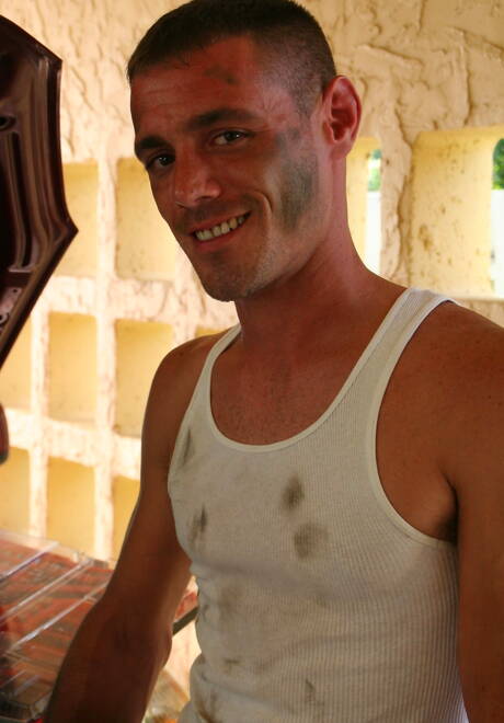 American stars hairy stud Brett Bradley and husky guy Isaac Hardy get naked and showing hot ass outdoor