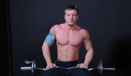 Two american guys bear Jaxton Wheeler and beefy Tom Faulk in hard anal sex outdoor