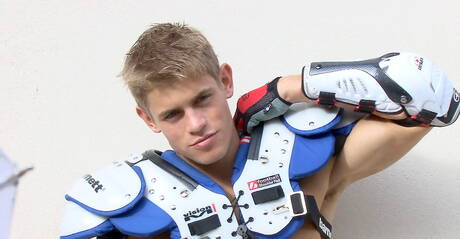 Czech hunky guy Dolph Lambert jack off his dick outdoor