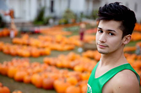 Levi, Liam, Michael Milano, Ricky, Tayte Hanson in male gangbang outside