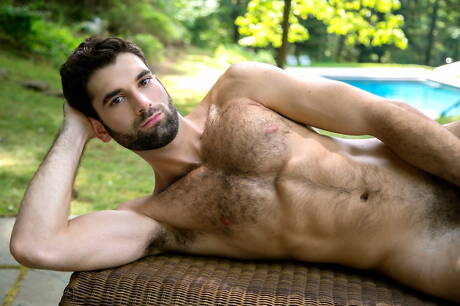 American stars beefcake Boomer Banks and hairy stud Tegan Zayne fuck ass after blowjob at pool