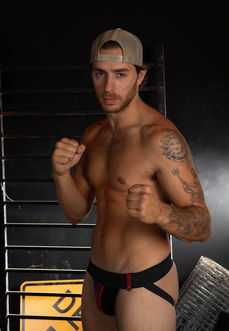 Two american boys tough guy Carter Woods and young dude Dacotah Red love each other