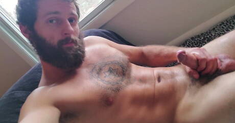 Bodybuilder Andre Grey teasing his dick