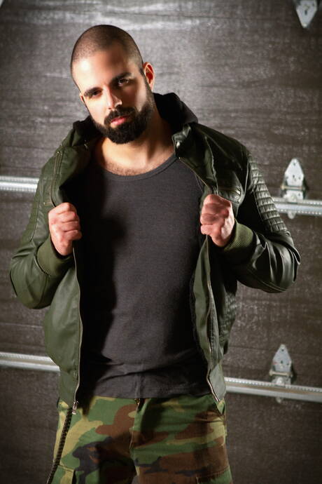 Canadian well-built Bo Sinn and  Shawn Assmore have a hot couple scene outside