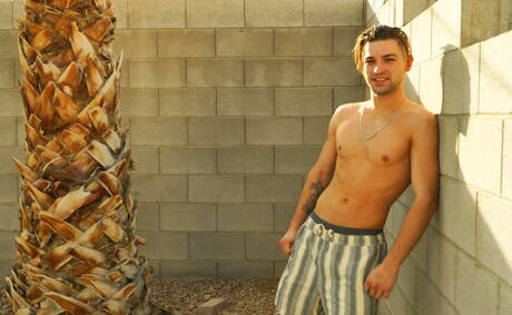 American beefcake Johnny Rapid and young Cyrus Stark in hot anal sex at pool