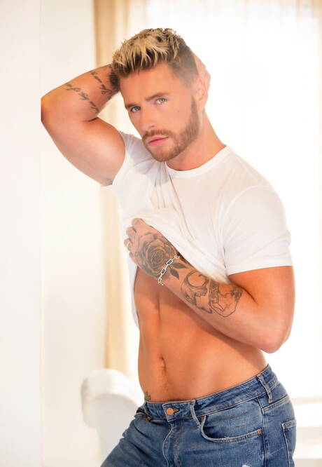 Irish beefcake Dean Young and english hunky guy Josh Moore have a good anal sex