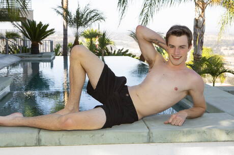 American beefy Brysen and superstud Wagner have a good sex in the pool