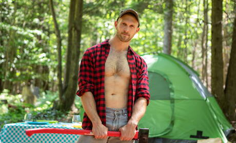 American bodybuilder Paul Wagner and french hairy stud Olivier Robert sucking and screwing each other outdoor