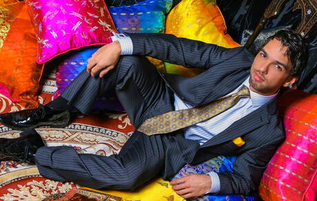 Latino stud Lucky Daniels shows a perfect body