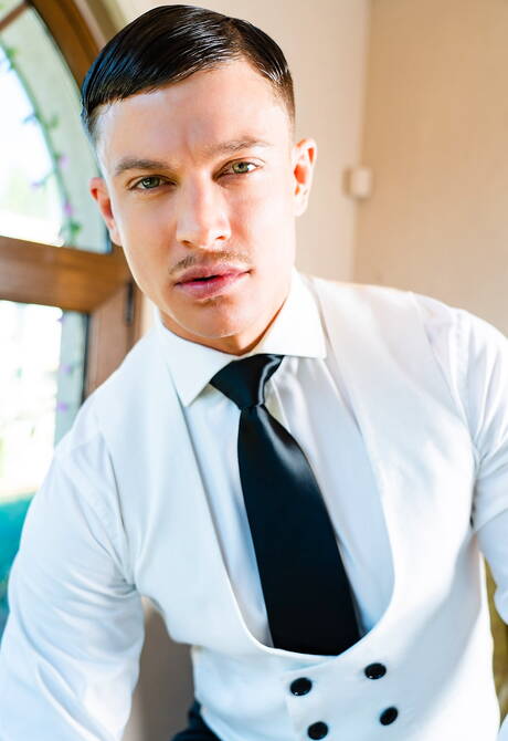 Swedish hunky guy Ruslan Angelo fuck after blowjob at the pool