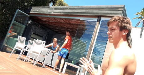 Hot czech boys tough guy Helmut Huxley and hot twink Jason Bacall have a good sex outdoor