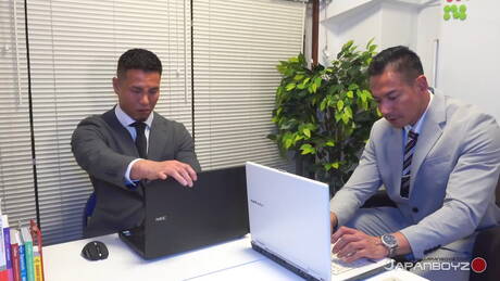 Asian muscular Ryuji and asian hunk Rikiya have a hot couple sex