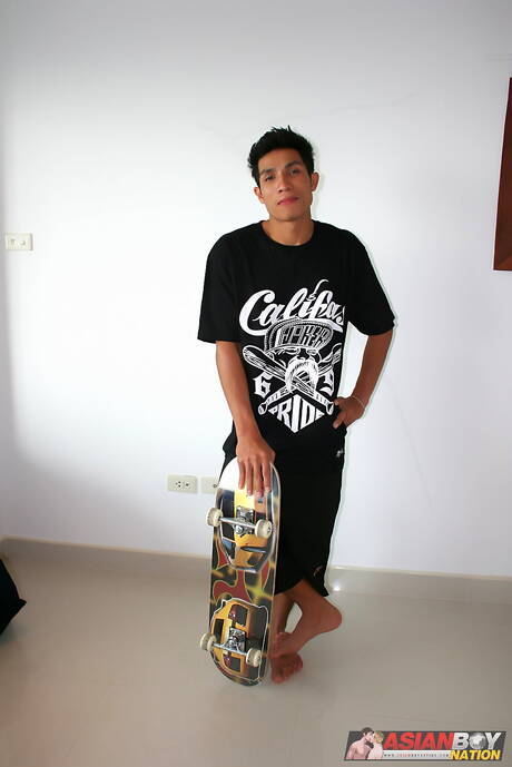 Asian strongman Rock Keng teasing his dick