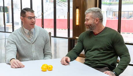 Hot americans, well-built Legrand Wolf and twink Serg Shepard fuck ass after sucking