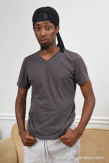 Ebony stud Blaine Porter and well-built Robbie Dash fuck ass after sucking dick