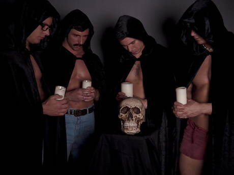 Brandon Kent, Christian, Dustin Steele, Ethan, Mike West, Vincent, Xander in hot groupsex outdoor