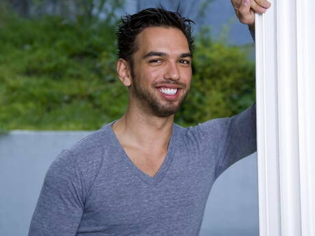 Two american guys tough guy Lucky Daniels and strongman Topher Dimaggio fuck ass after blowjob